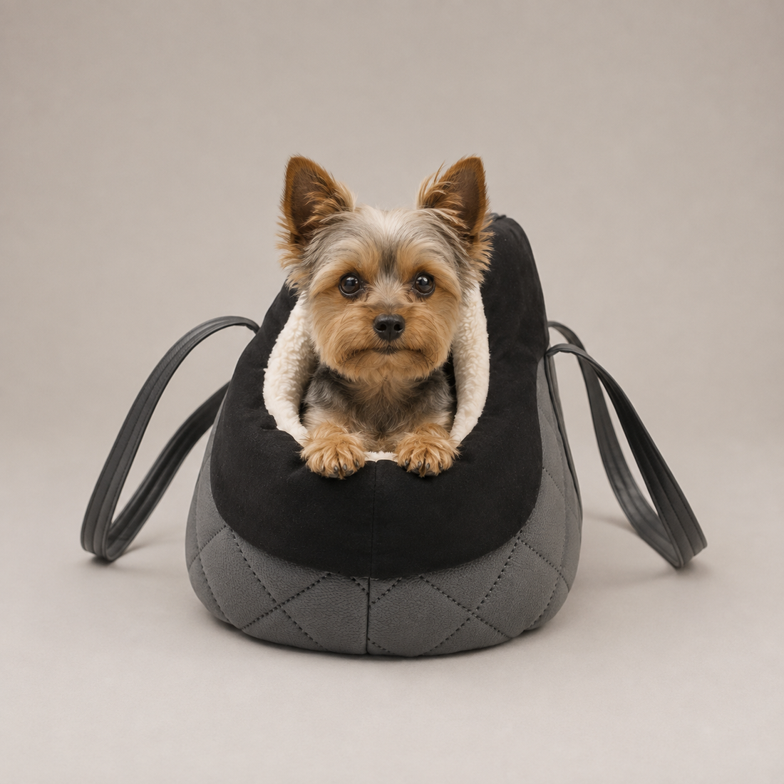 The Everyday Travel Carrier in onyx vegan leather