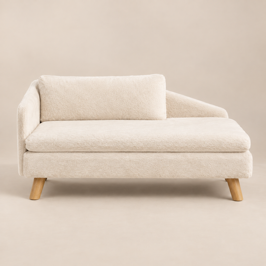The Chelsea raised sofa dog bed in ivory