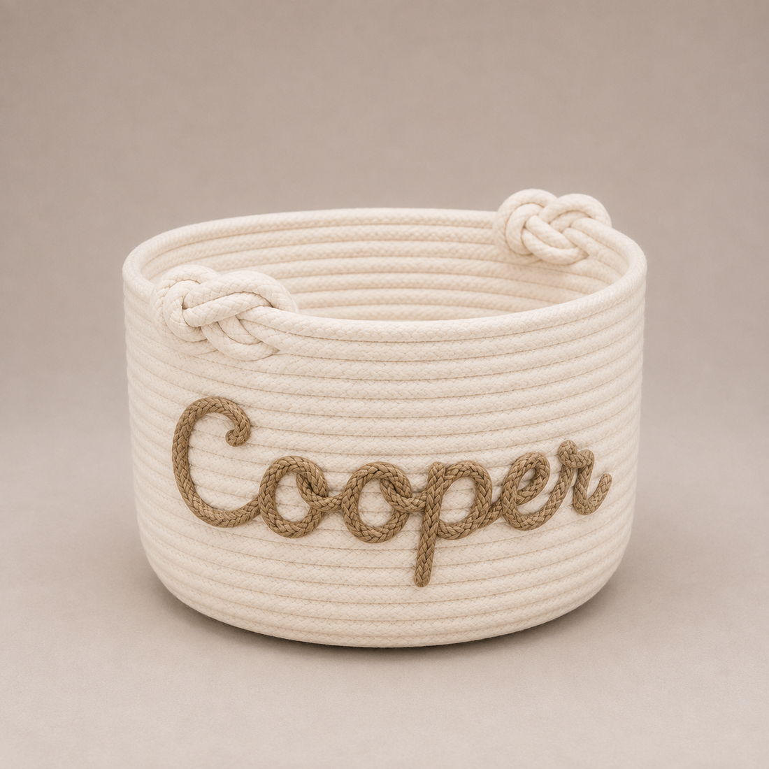 The Keep personalised rope toy basket