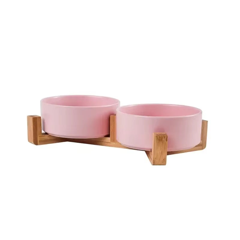 Elevated Ceramic Pet Bowl Set