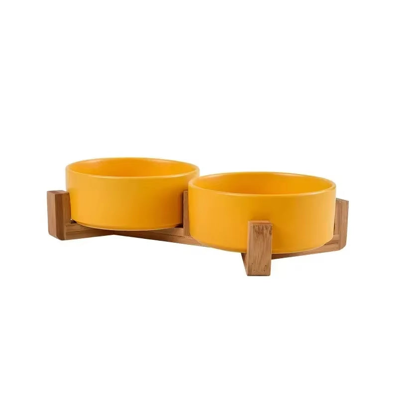 Elevated Ceramic Pet Bowl Set