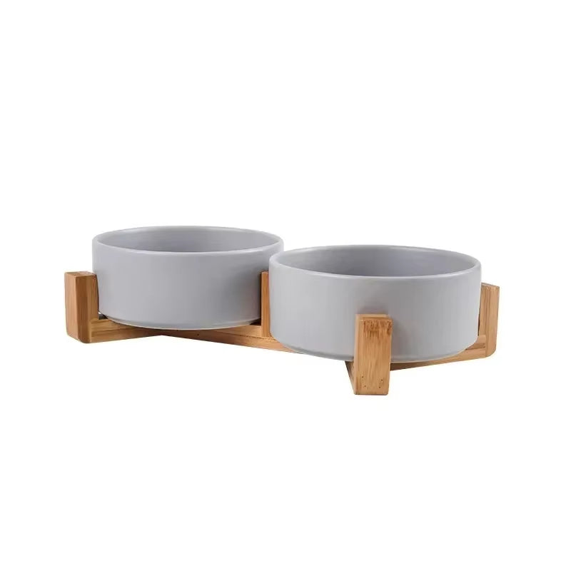 Elevated Ceramic Pet Bowl Set