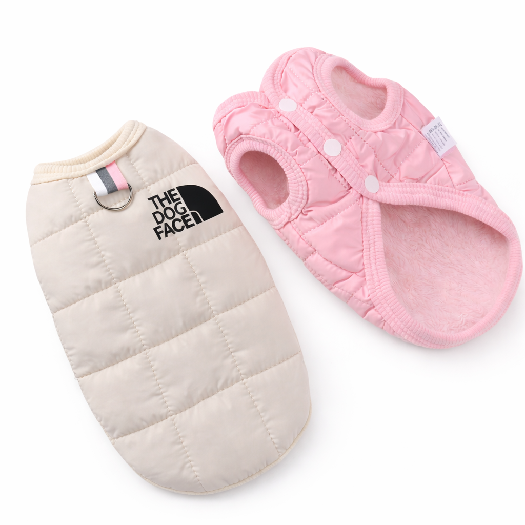 Quilted Dog Face Puffer Vest