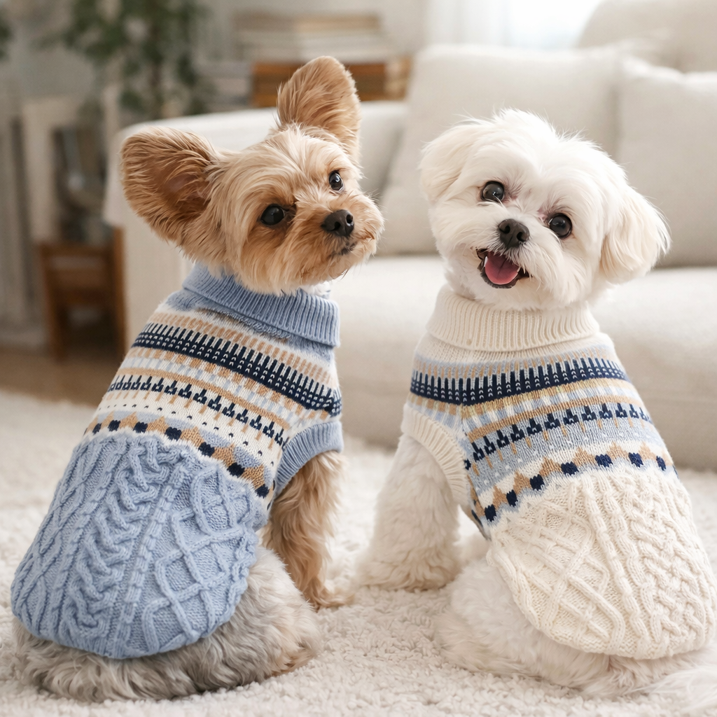 Vintage Knitted Dog Sweater