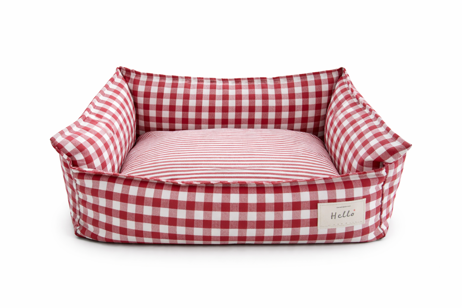 Gingham Pet Sofa Bed