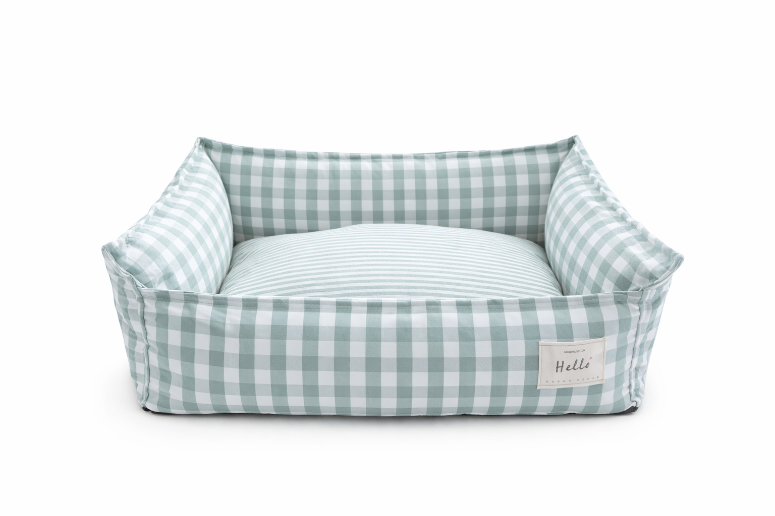 Gingham Pet Sofa Bed