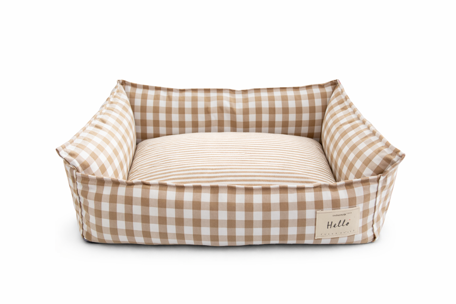 Gingham Pet Sofa Bed