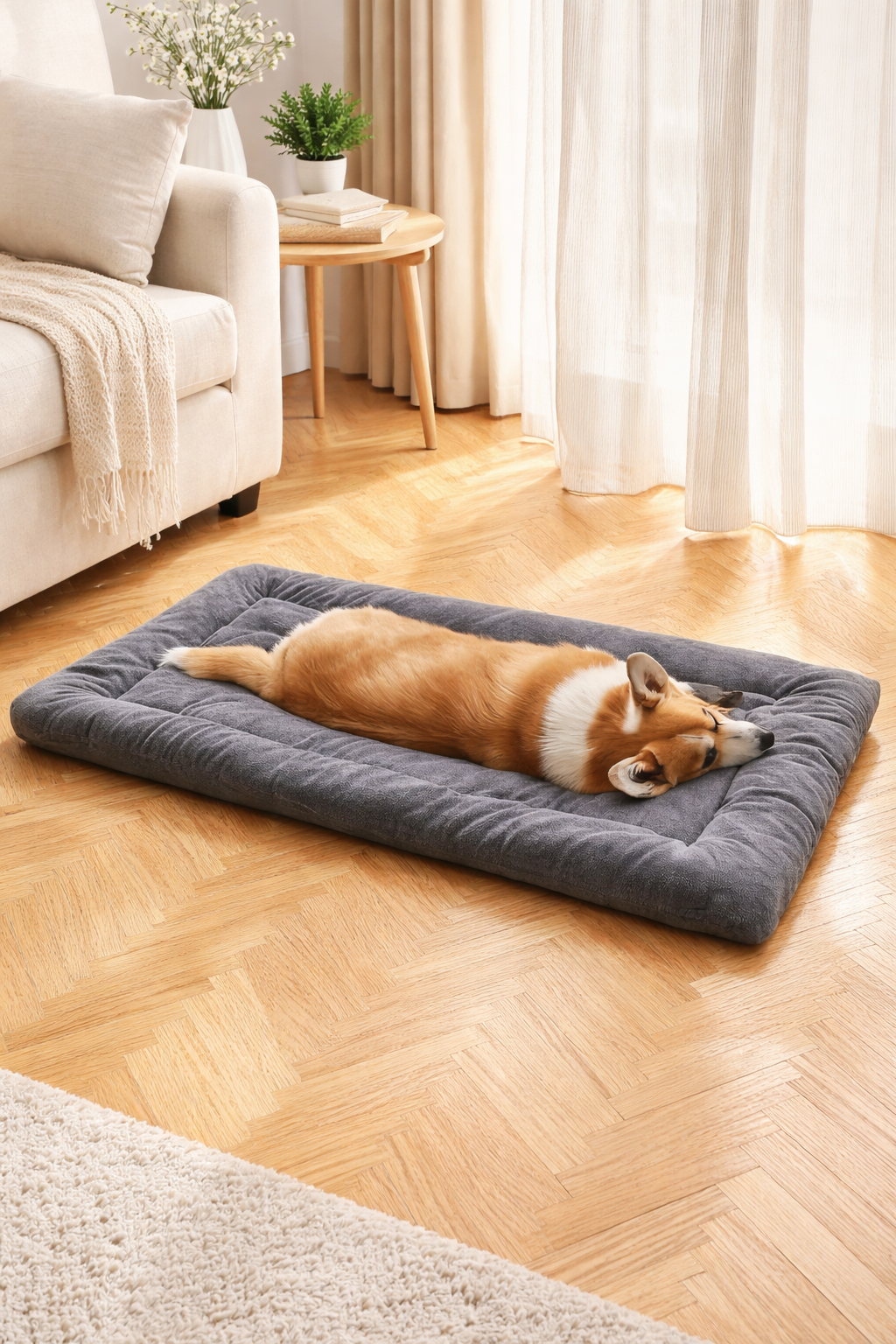 Plush Dog Bed Mat