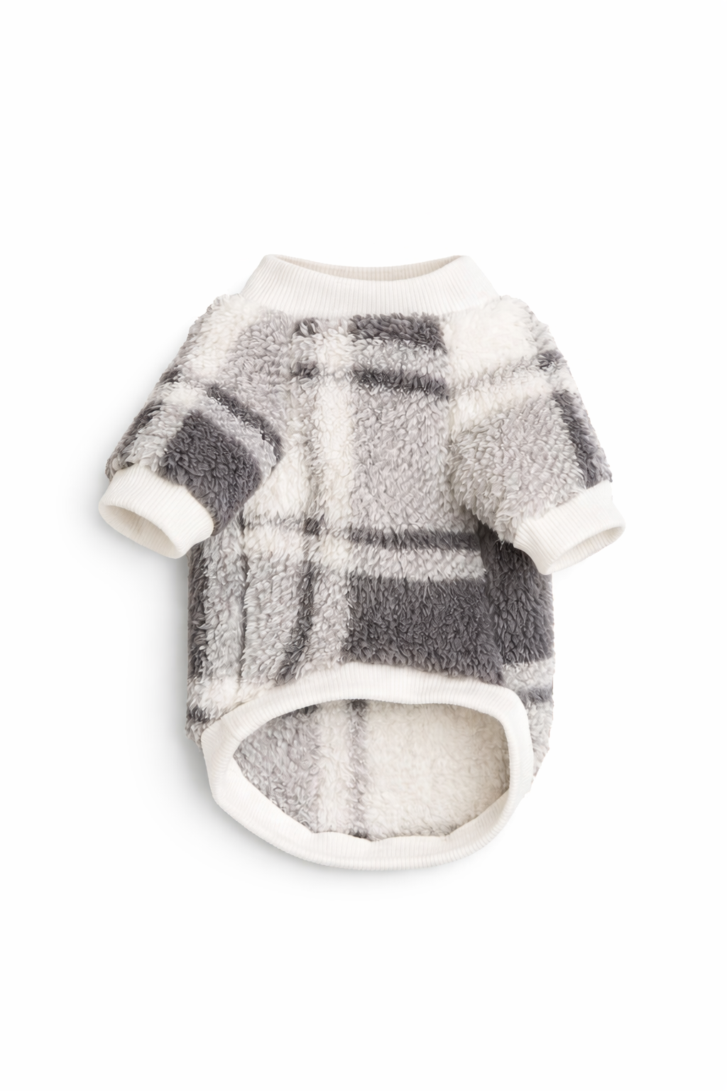 Plaid Plush Pet Sweater
