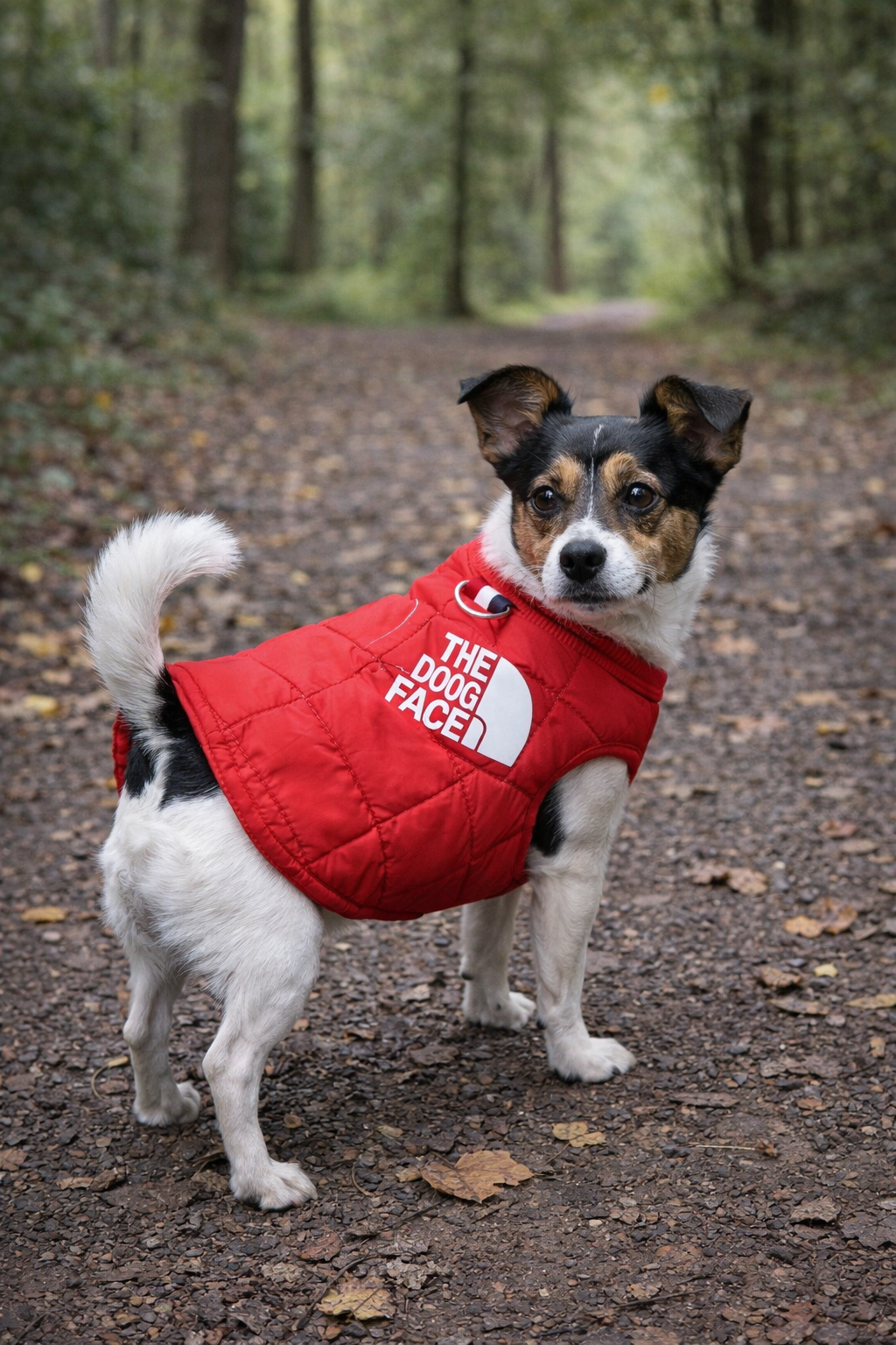 Quilted Dog Face Puffer Vest