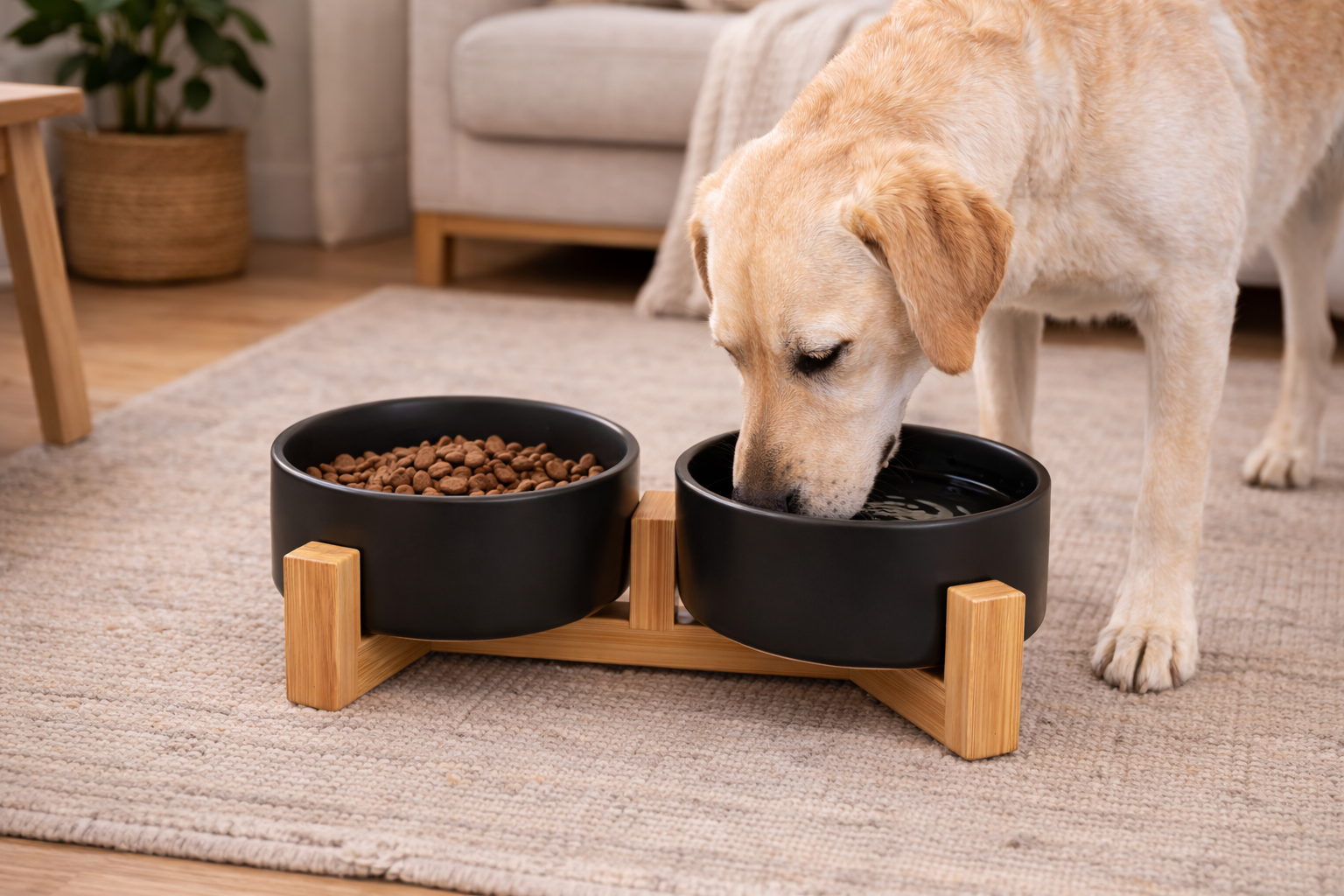 Elevated Ceramic Pet Bowl Set