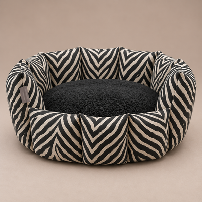 The Savanna zebra print dog bed by Paws & Pampered