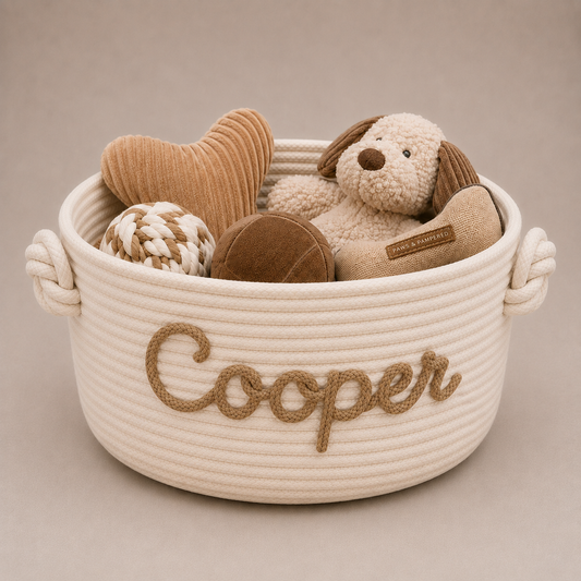 The Keep rope toy basket, alternate view
