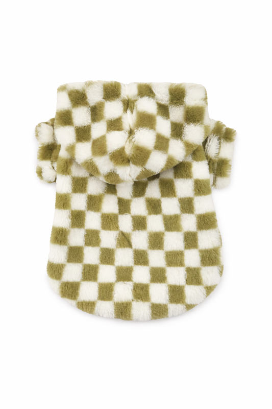 Check Style Dog Hoodie