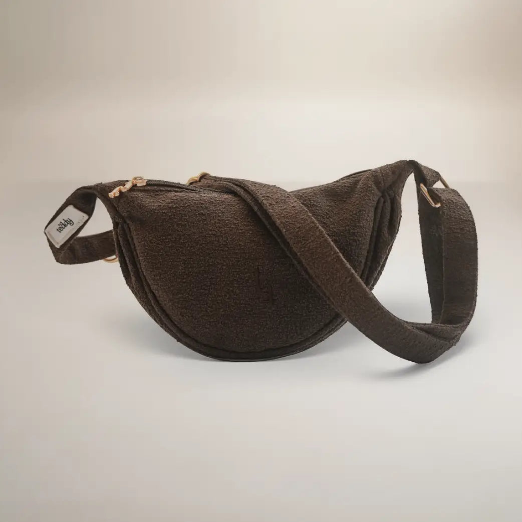 Chocolate | Bouclé Walking Bag